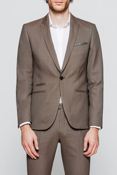 Veste de costume slim motifs jacquard