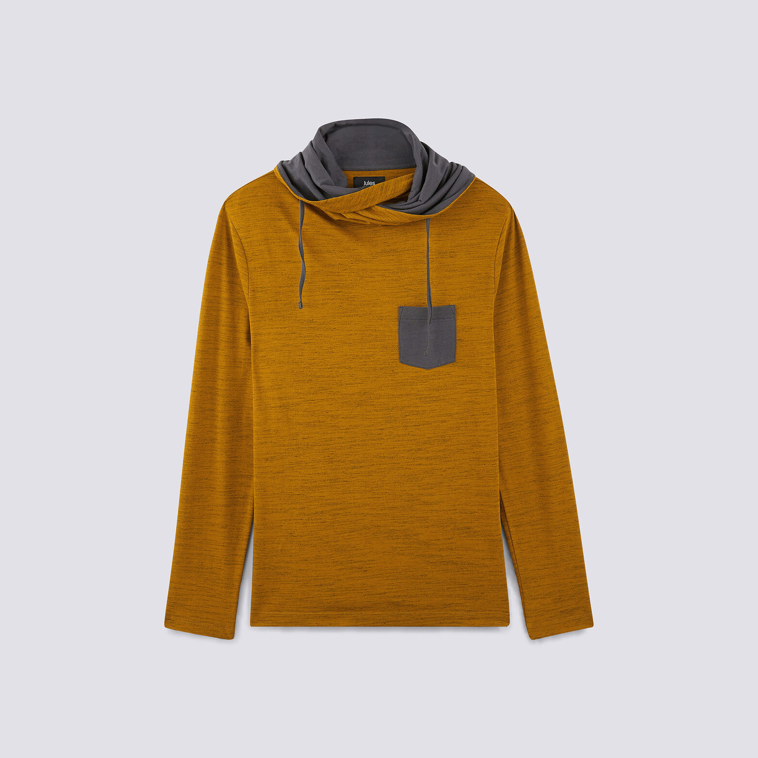 Tee shirt col snood chiné