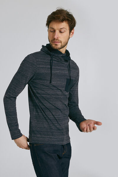 Tee shirt col snood chiné