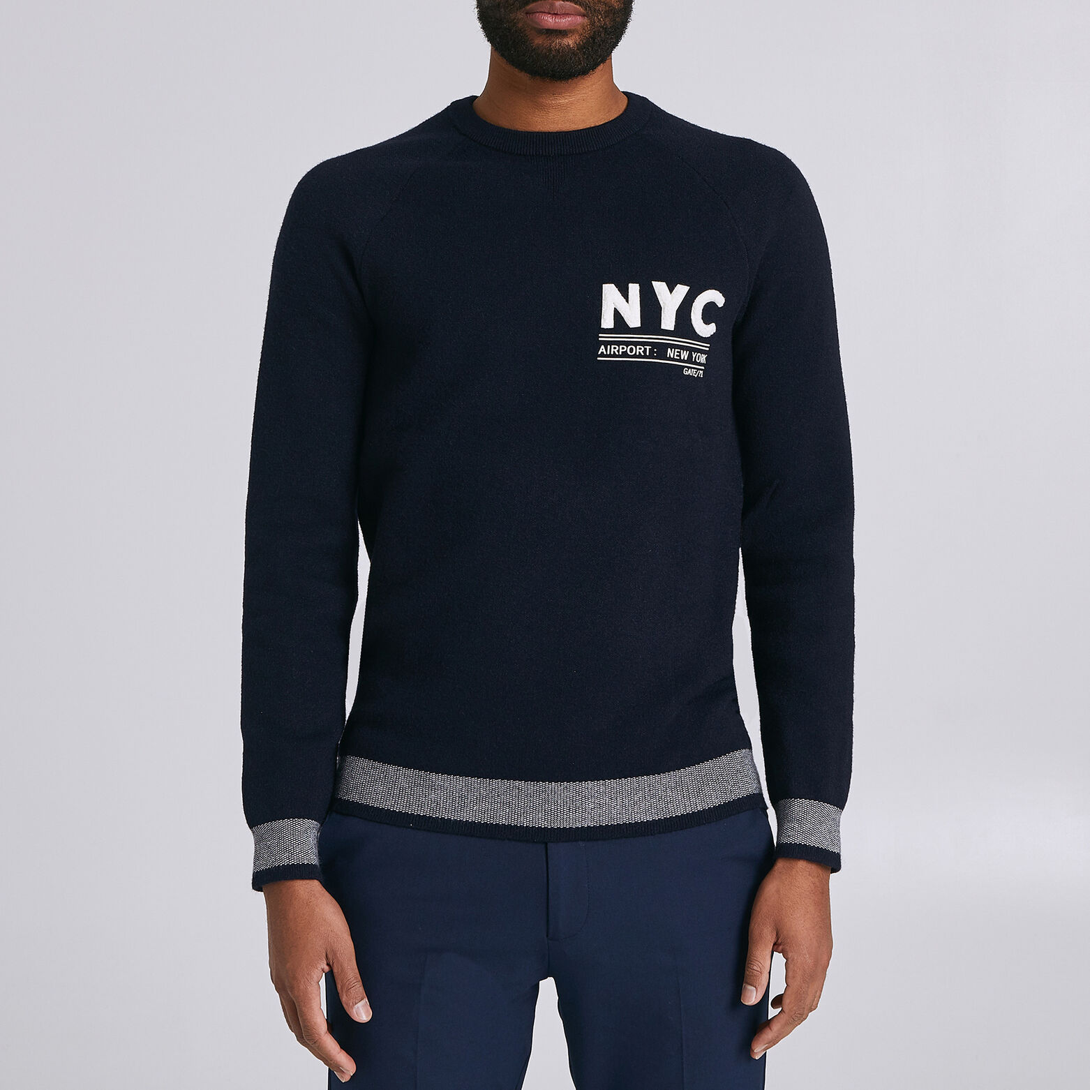 PULL COL ROND JACQUARD