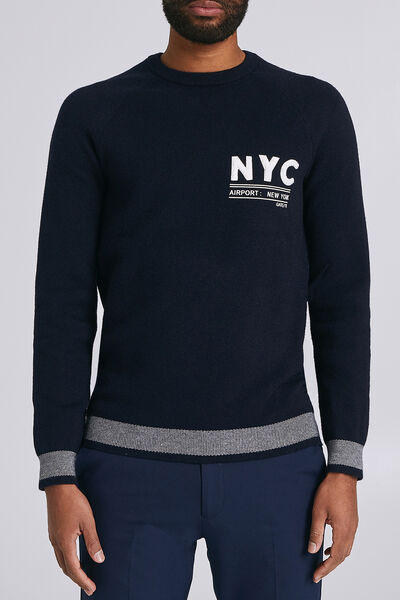 PULL COL ROND JACQUARD
