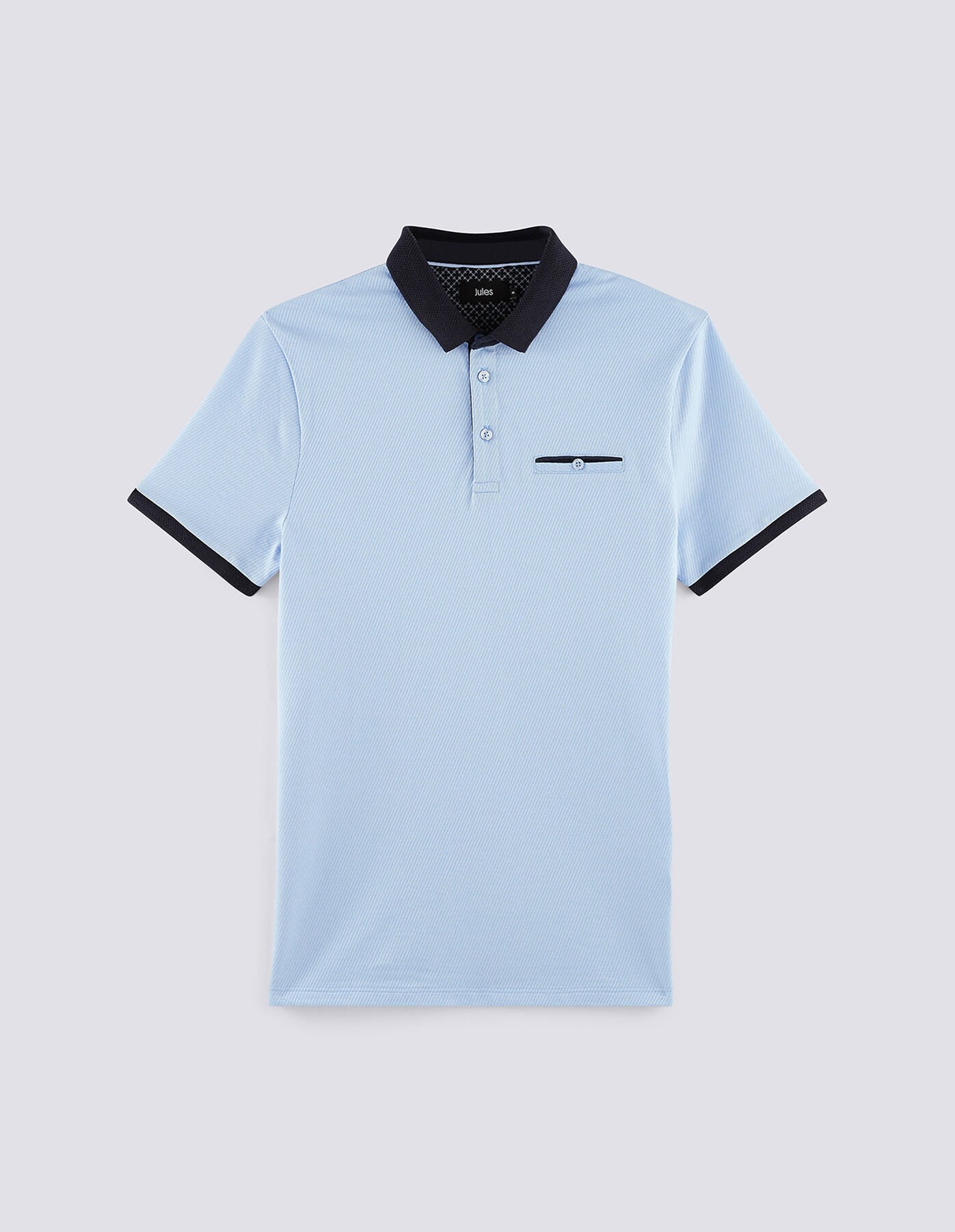 Polo manche courte maille piquée contrastée