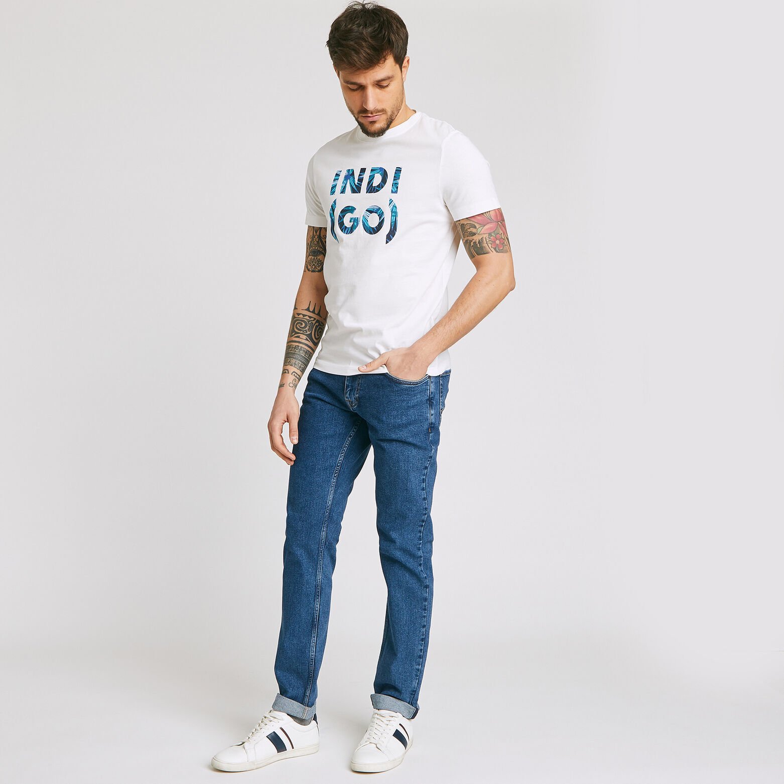 Tee shirt manches courtes message INDI(GO)