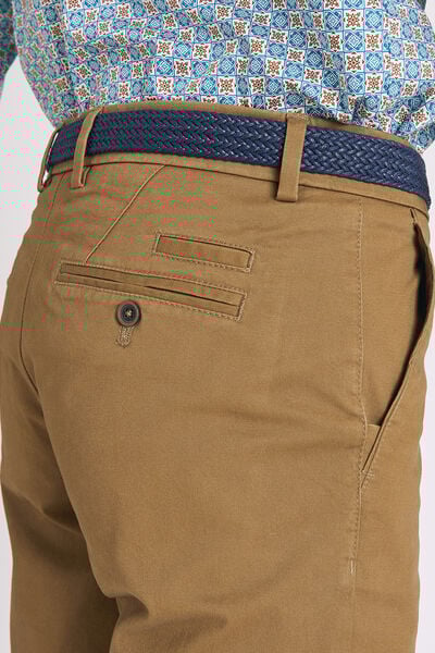 Bermuda chino uni avec ceinture