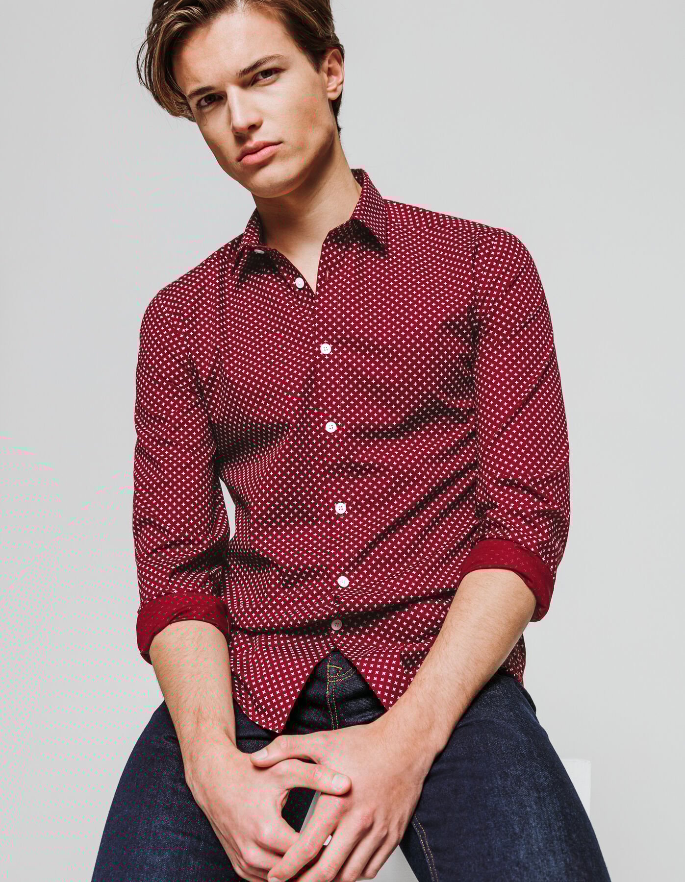 Chemise slim imprimée