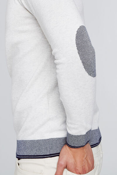 Pull col rond jeu de points