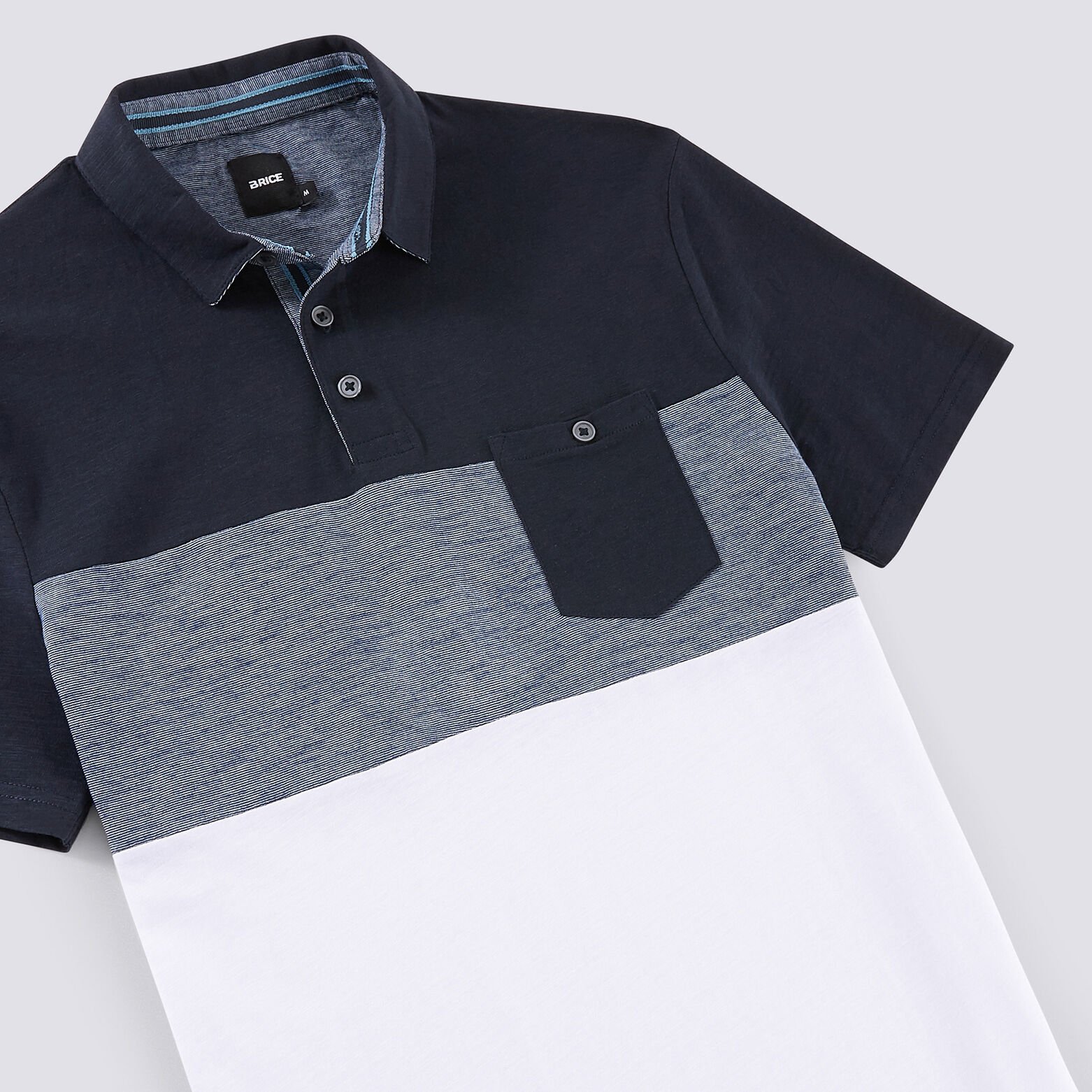 Polo manche courte colorblock