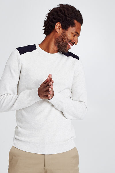 Pull col rond maille piquée