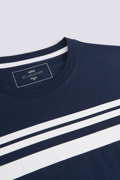 T-shirt rayures contrastées