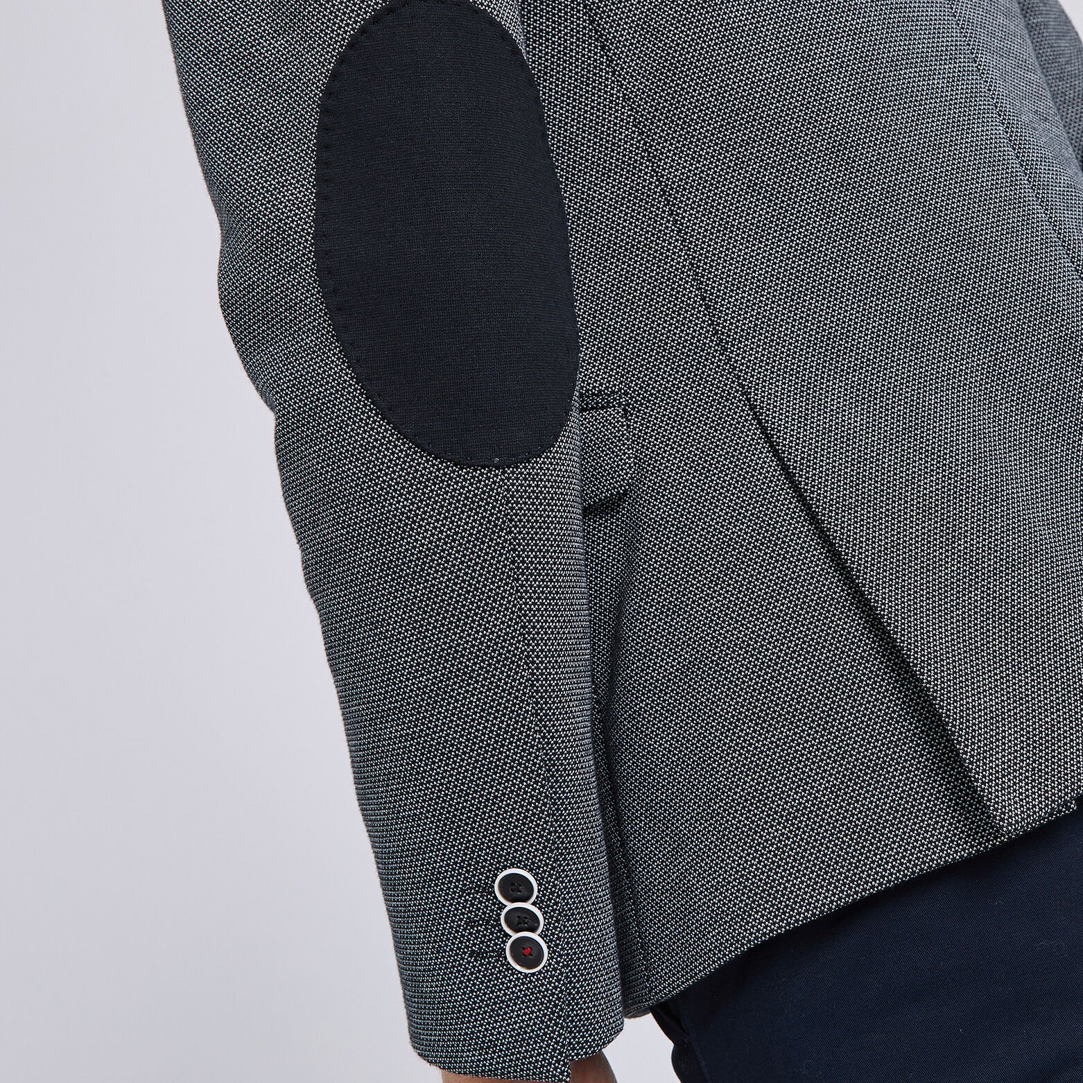Veste coupe slim en maille avec coudières