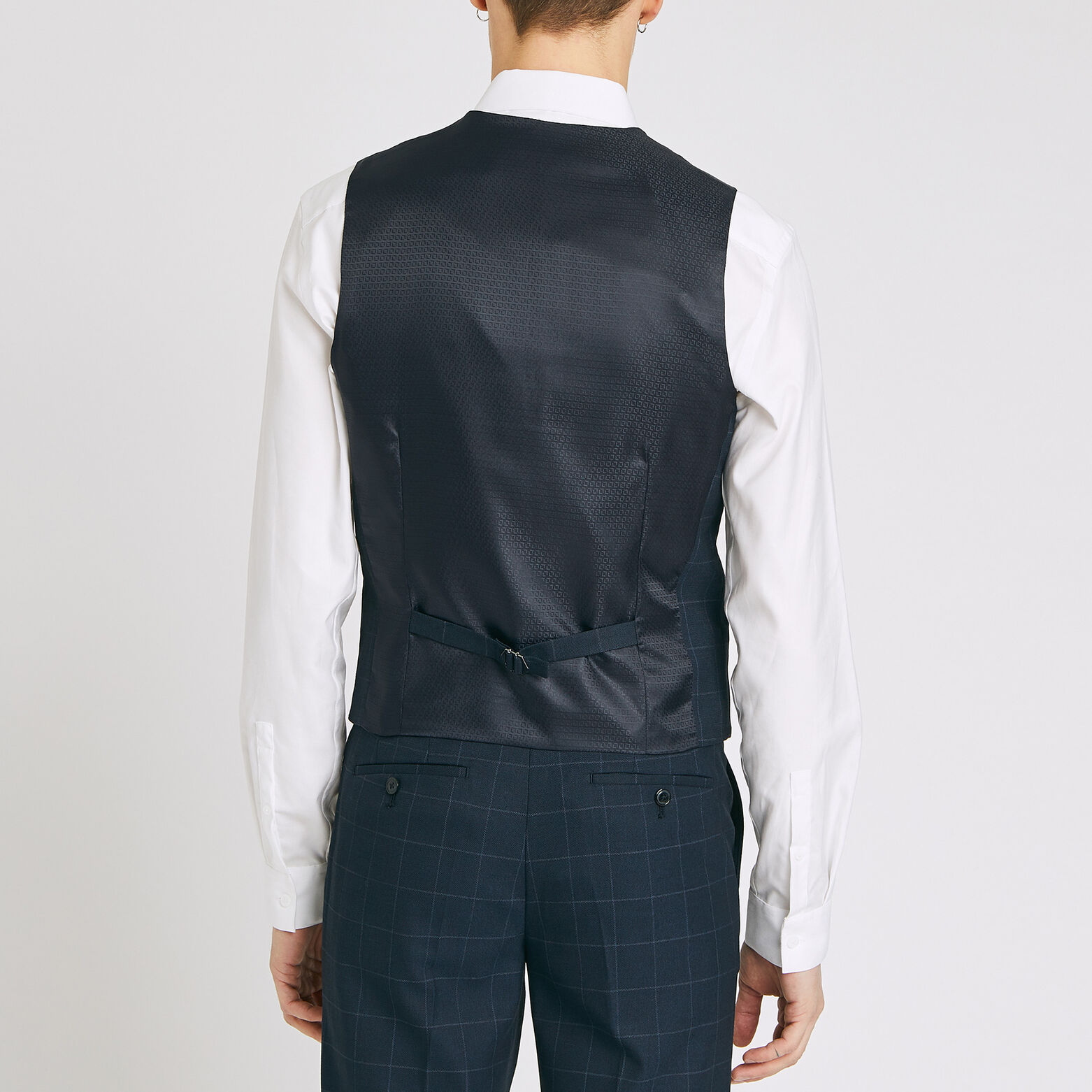 gilet de costume motif carreaux fenêtre