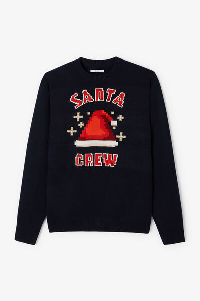 Pull de Noël "santa crew" col rond