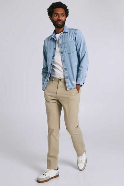 Pantalon chino droit canvas