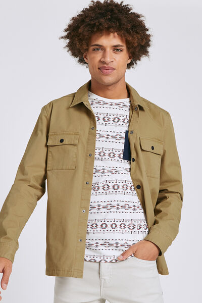 Surchemise regular twill unie