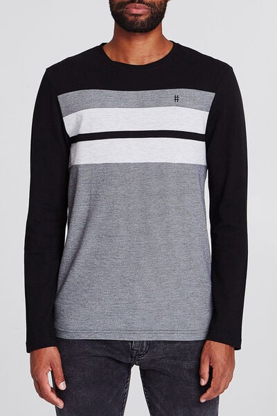 Tee-shirt colorblock avec jeux de découpes