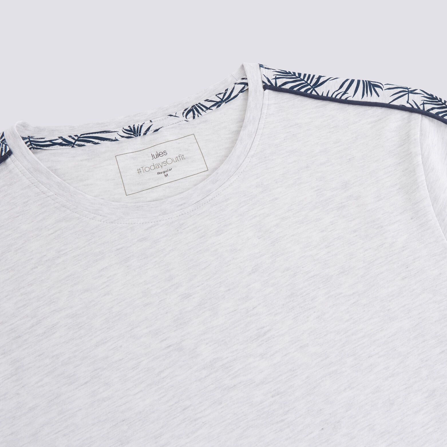 Tee shirt col rond bande végétale