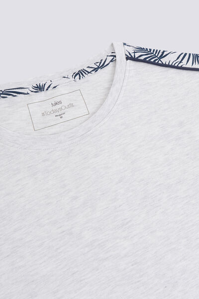 Tee shirt col rond bande végétale