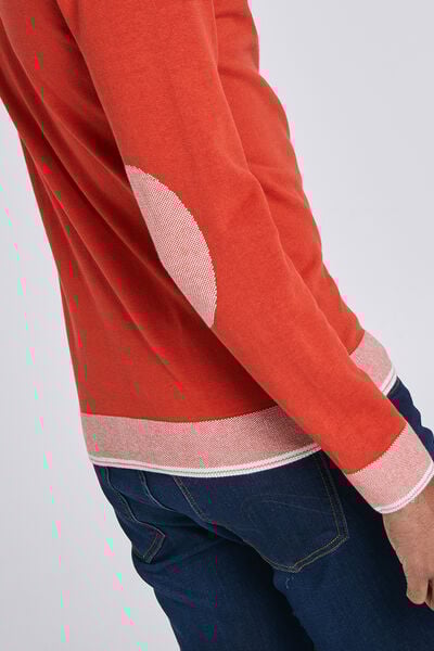 Pull col rond jeu de points