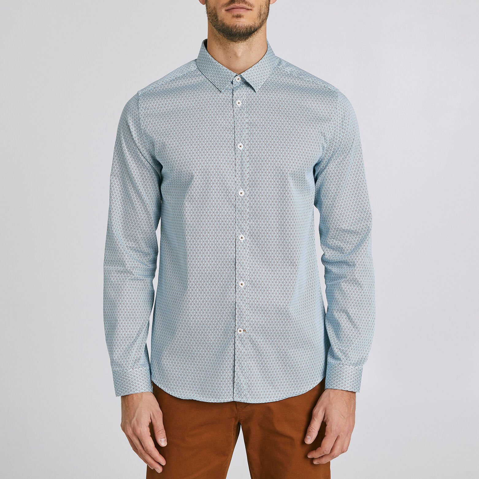 Chemise imprimée coupe ajustée