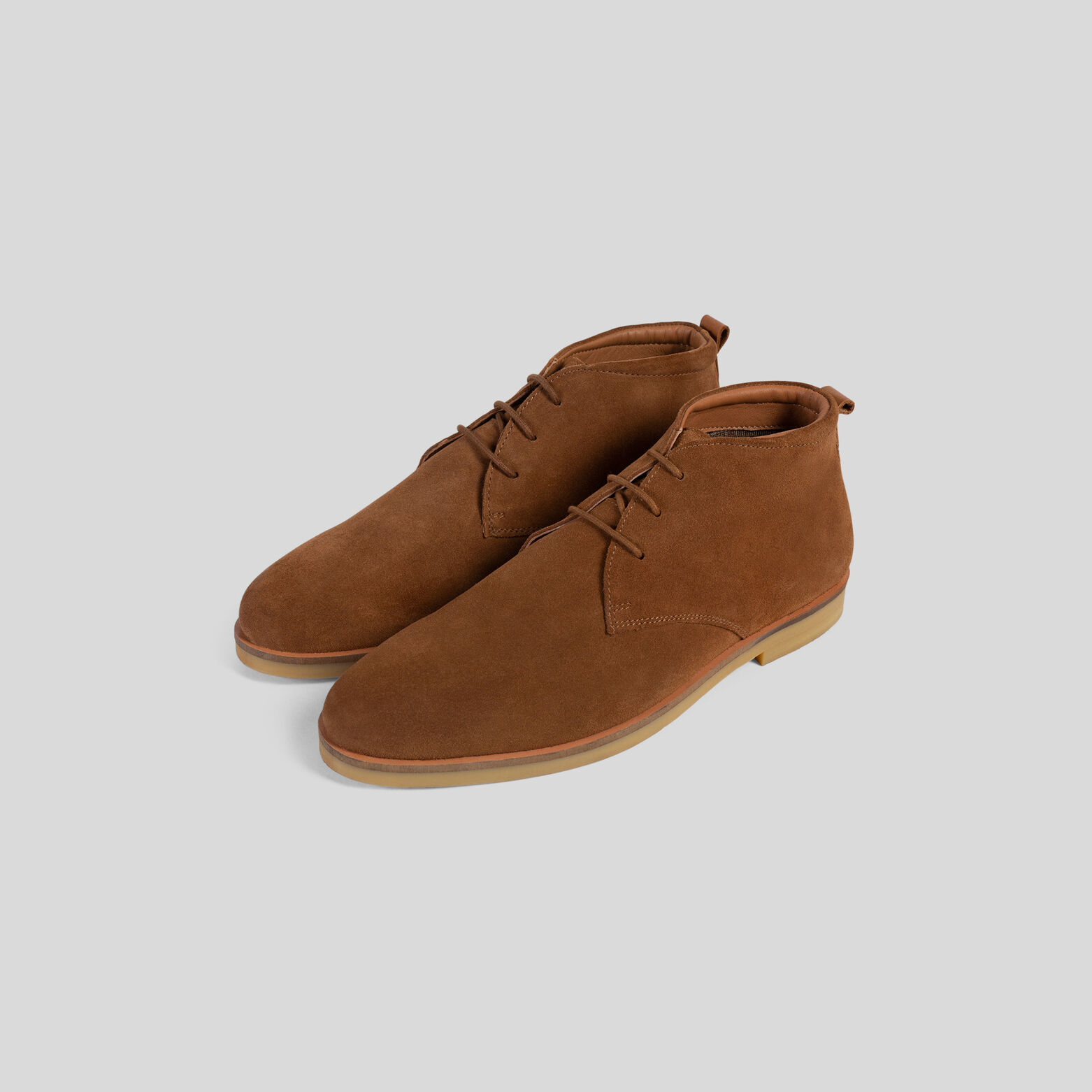 Bottines en cuir suédé