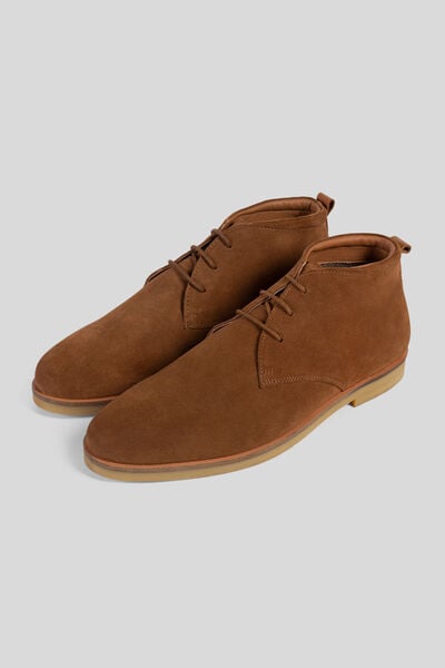 Bottines en cuir suédé