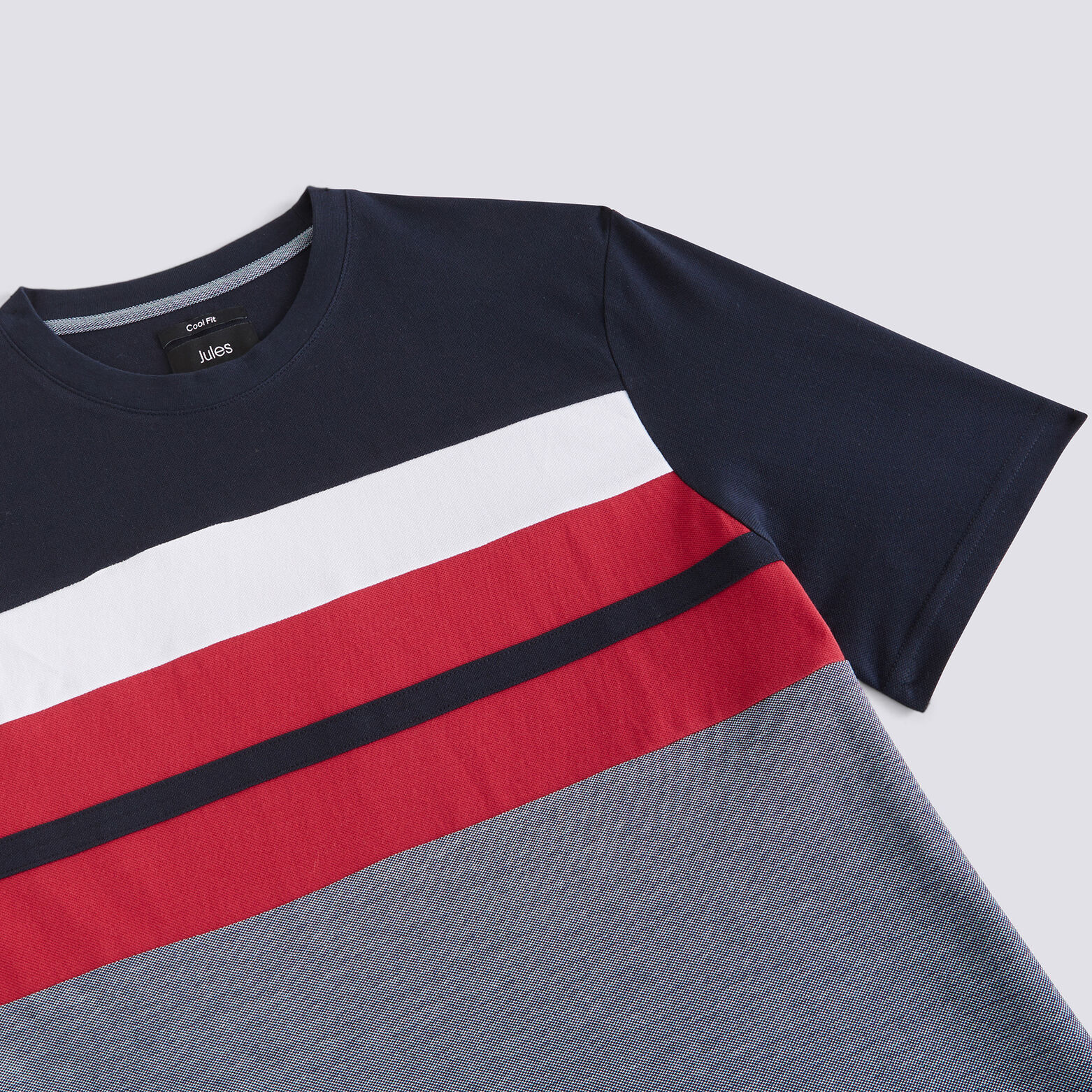 Tee shirt col rond tricolore