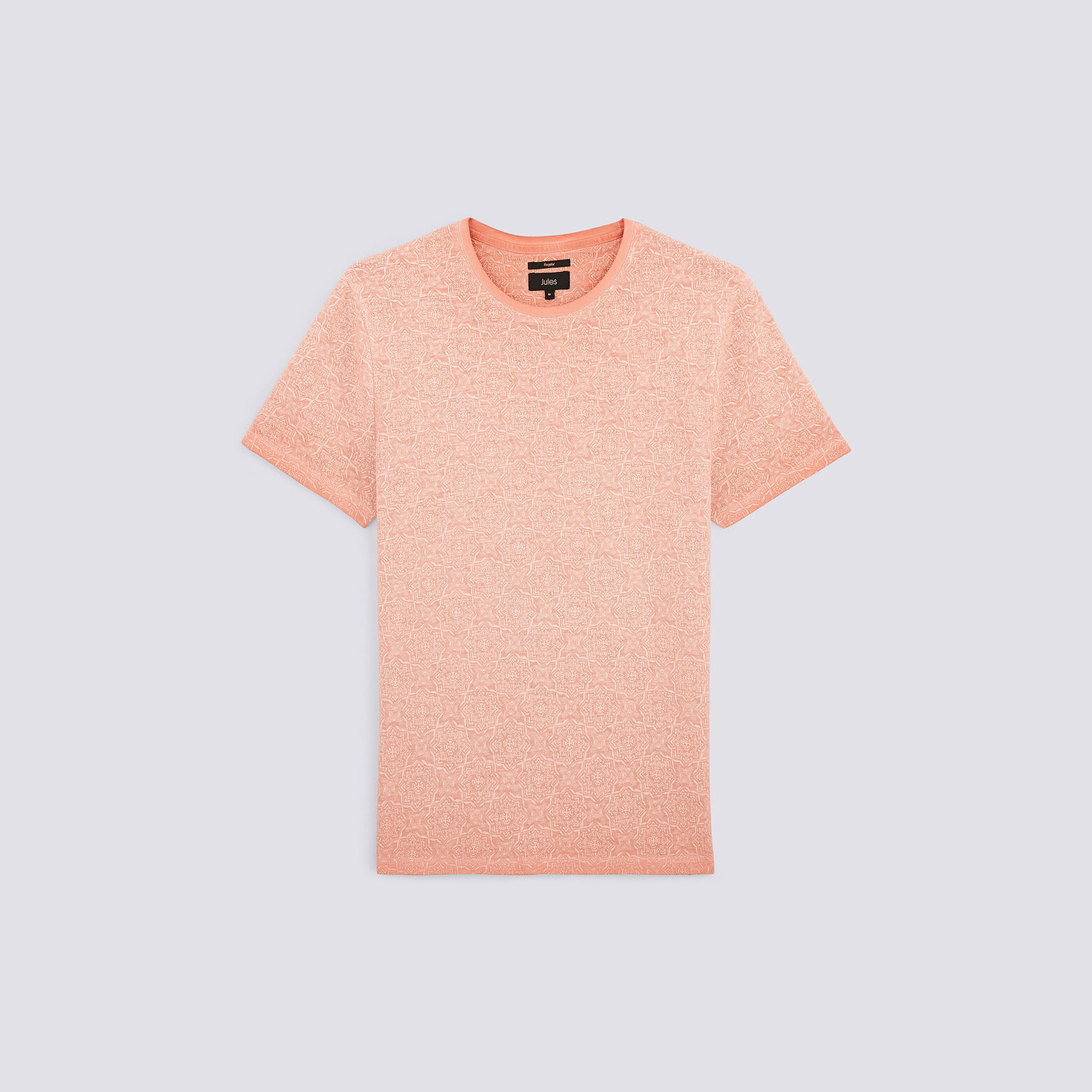 Tee shirt col rond imprimé oriental