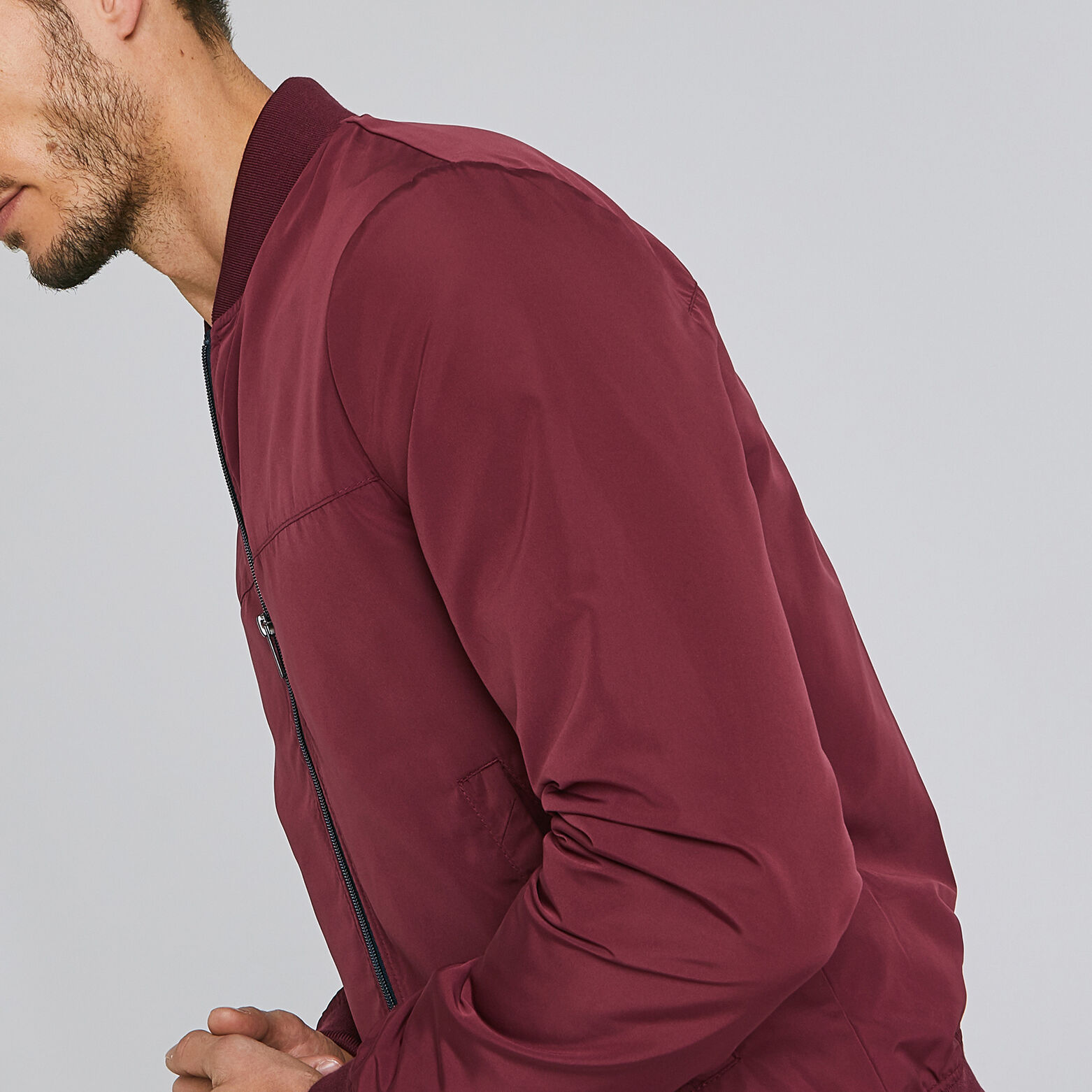 Blouson bomber col teddy déperlant