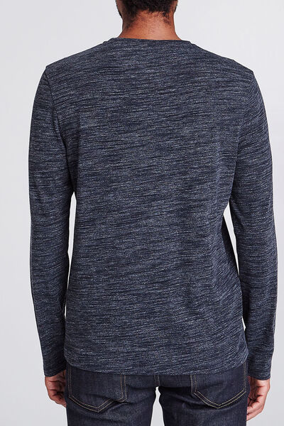 Tee shirt col rond maille flammée