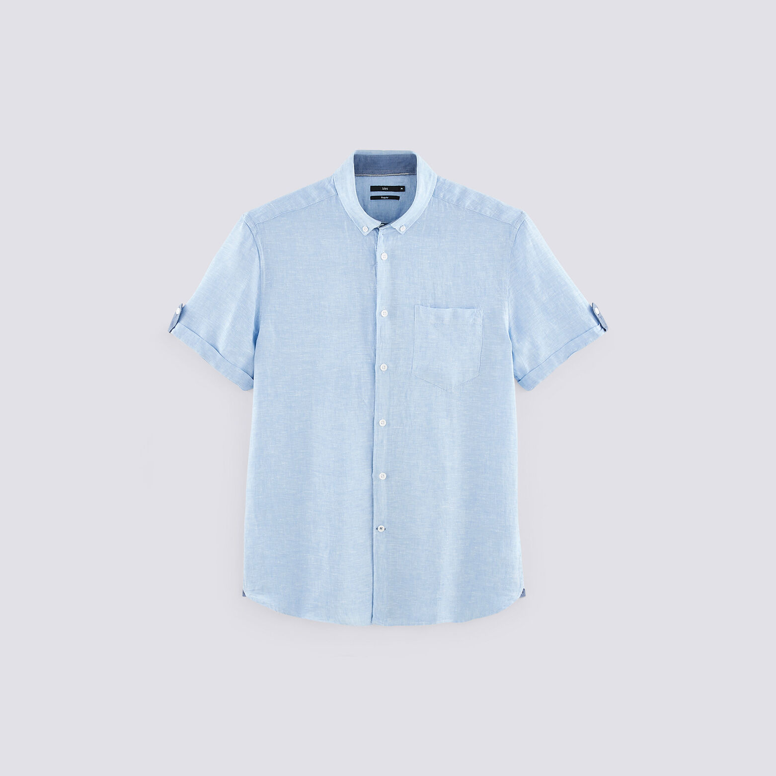 Chemise manches courtes regular lin