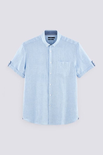 Chemise manches courtes regular lin