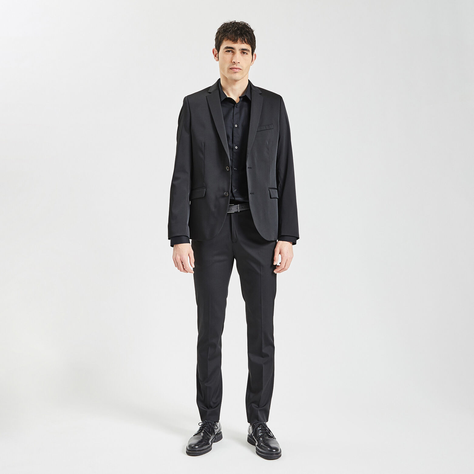 Chemise slim unie coton