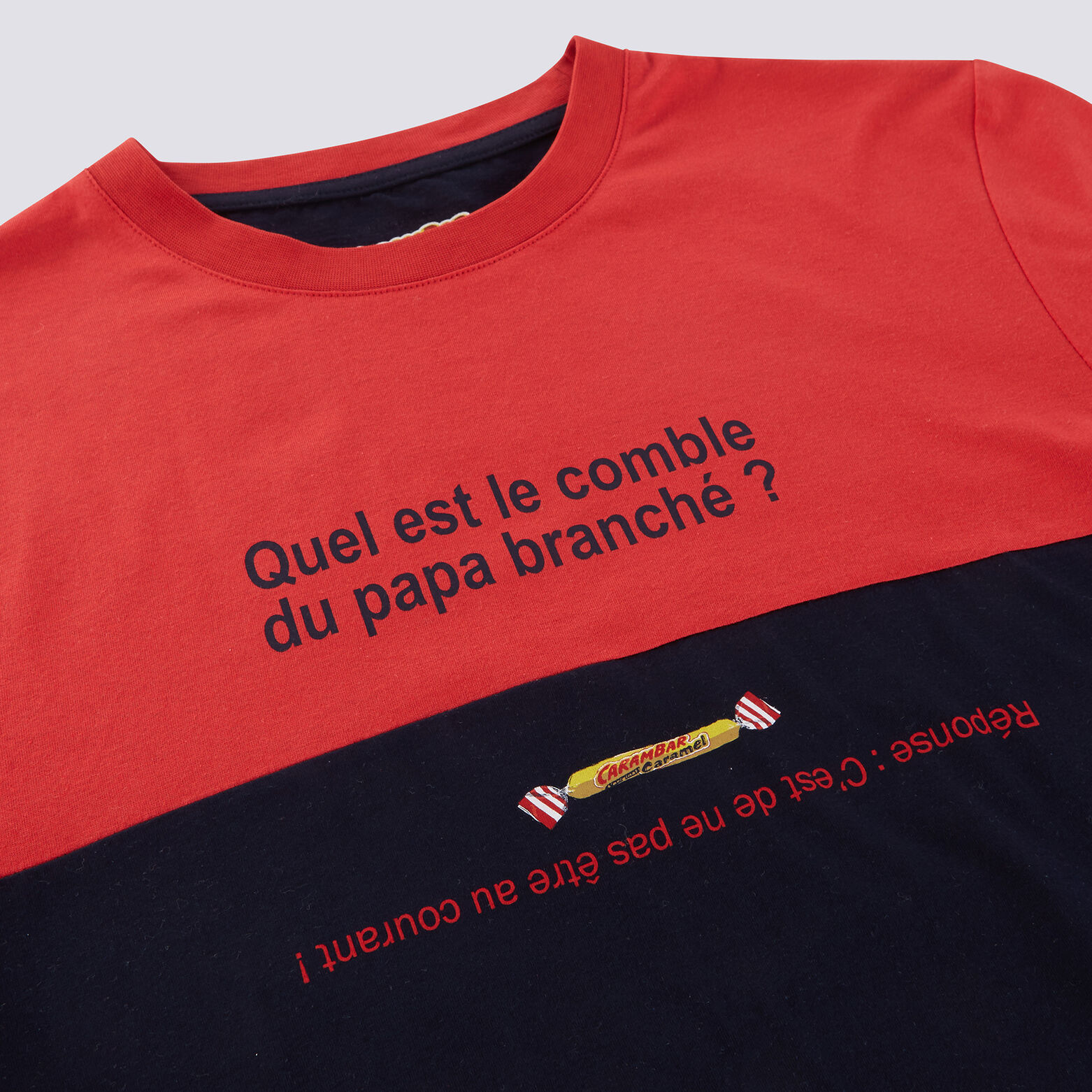 Tee shirt col rond CARAMBAR PAPA BRANCHÉ