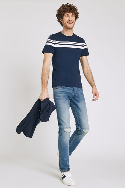 T-shirt rayures contrastées
