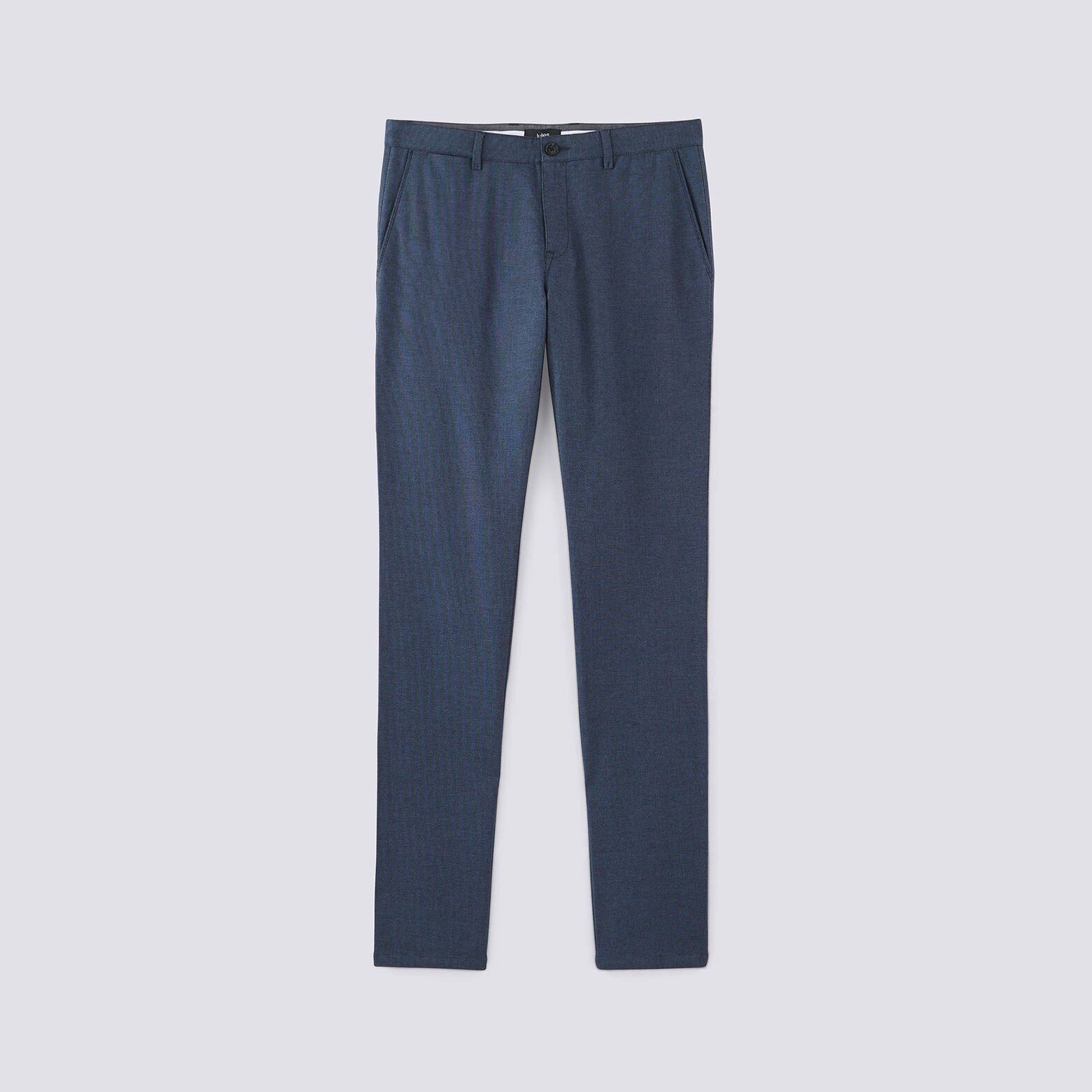 Pantalon chino slim faux uni