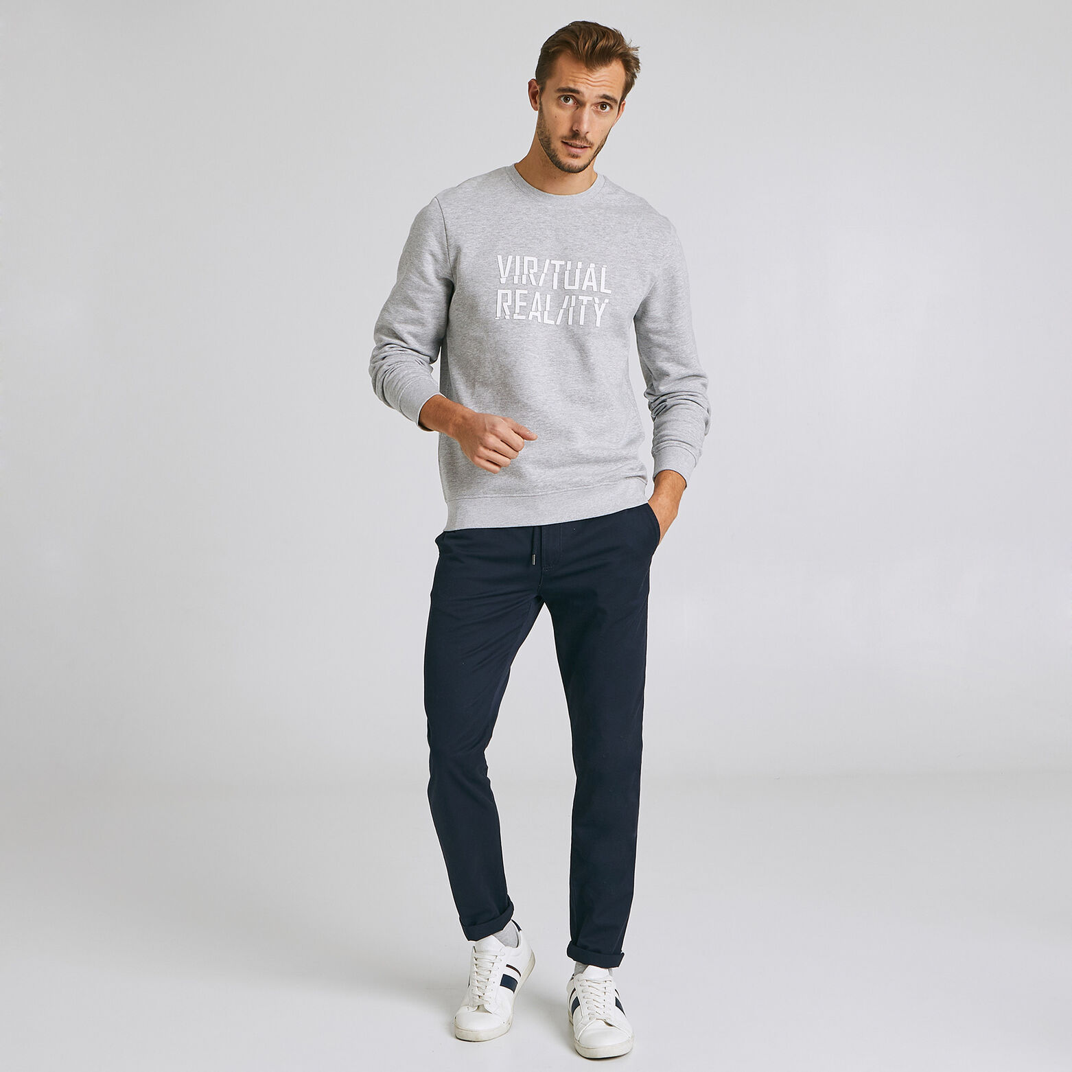 Sweat col rond imprimé VIRTUAL REALITY