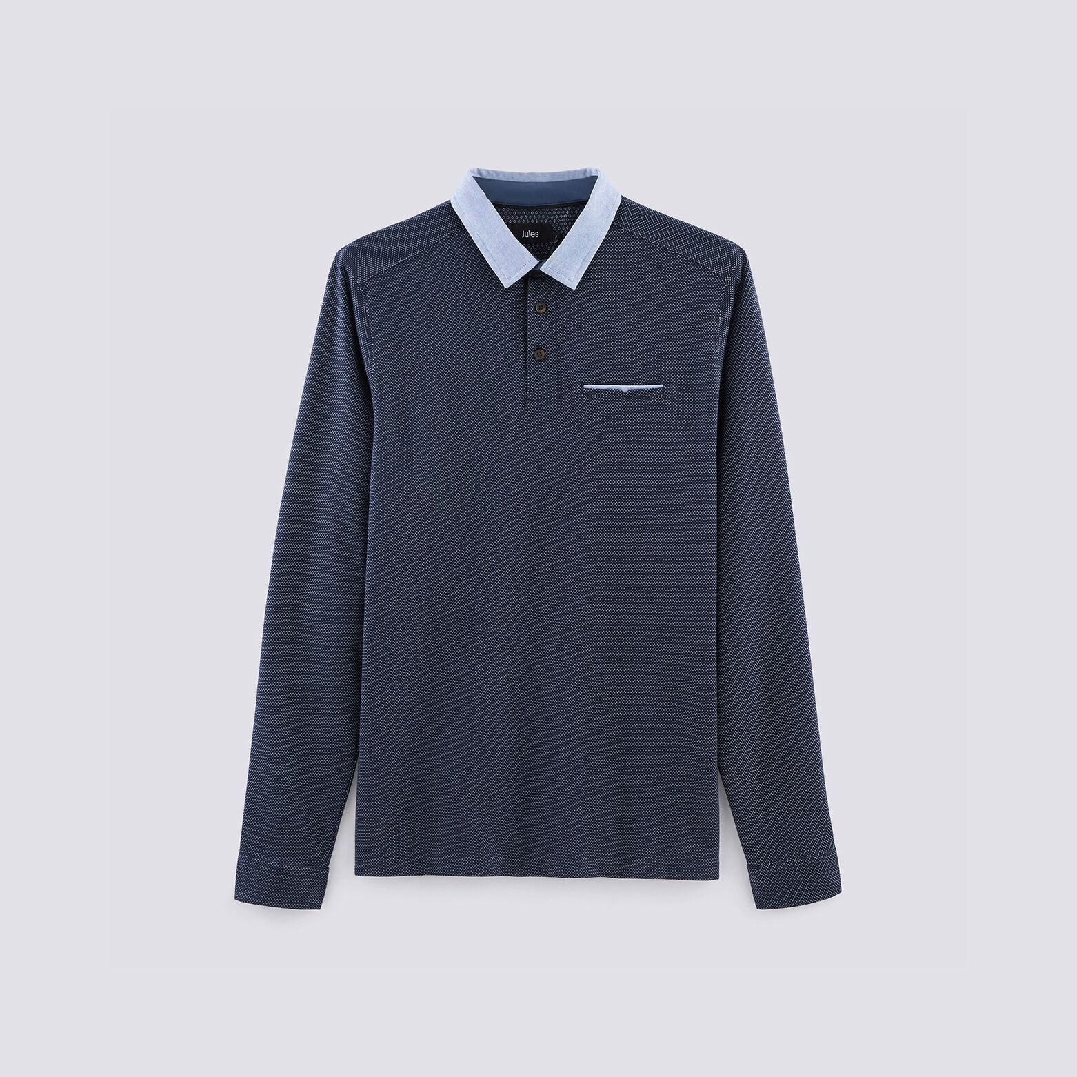Polo manche longue col chemise