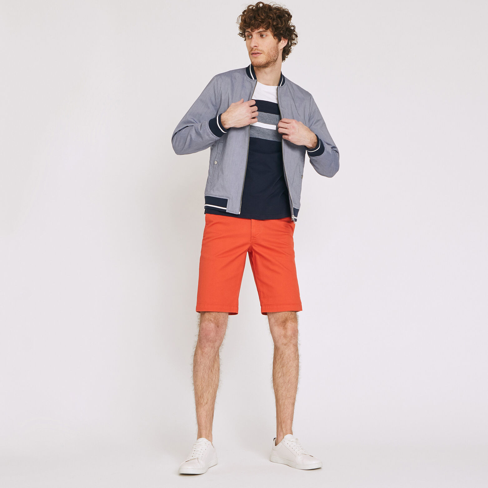 Tee shirt col rond tricolore