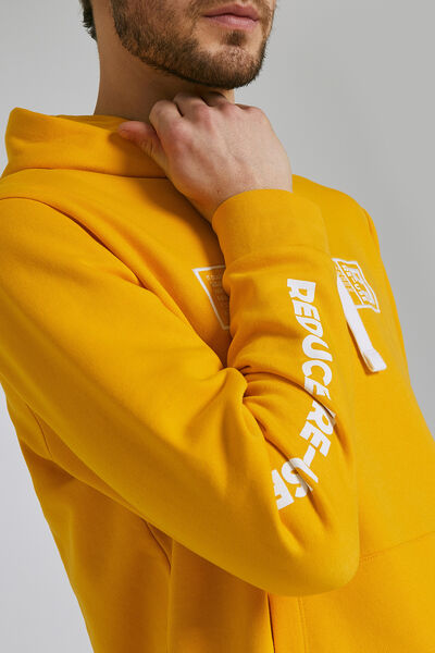 Sweat recyclé REDUCE RE-USE à capuche