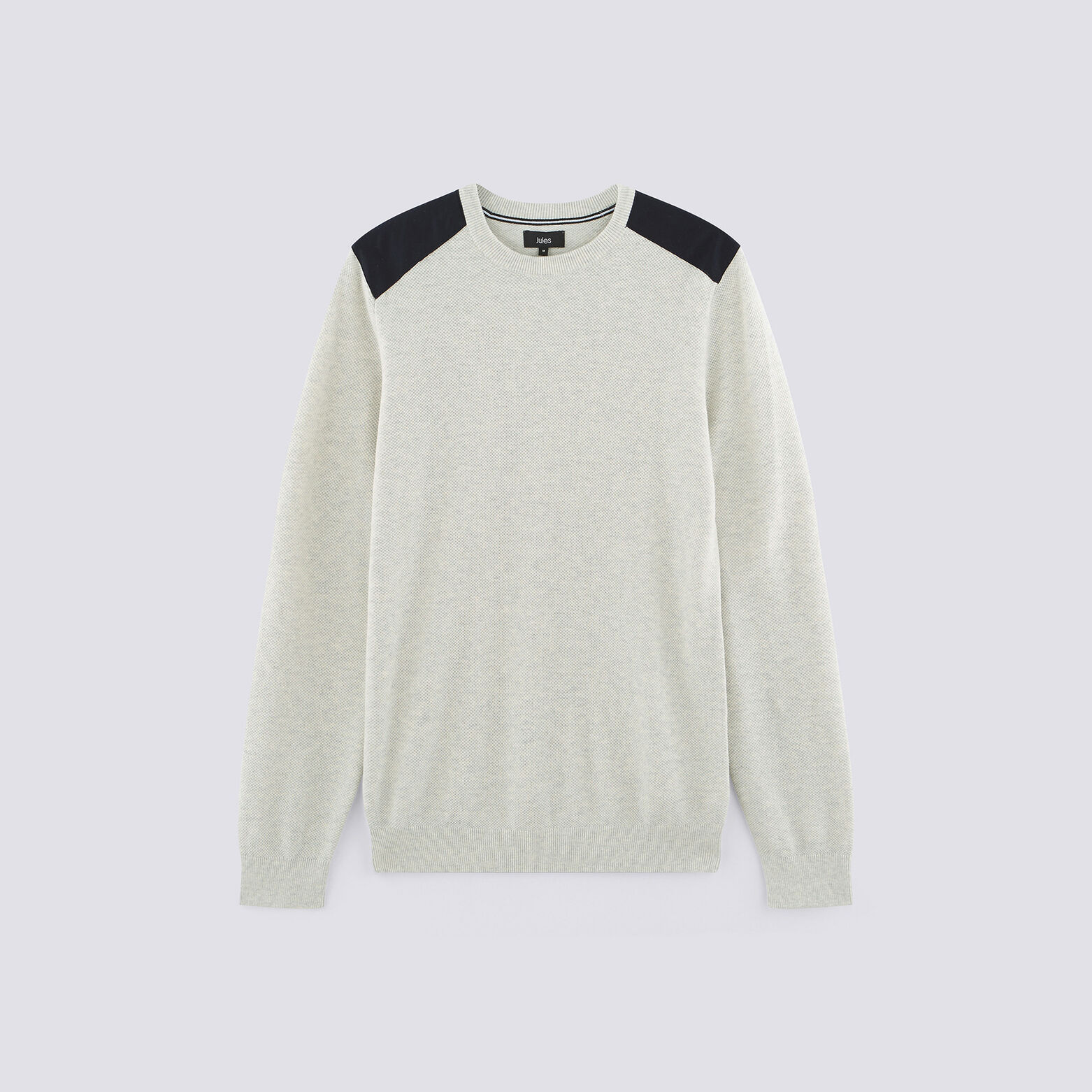 Pull col rond maille piquée