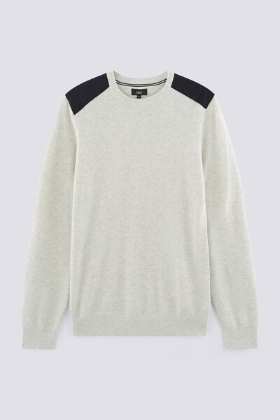 Pull col rond maille piquée