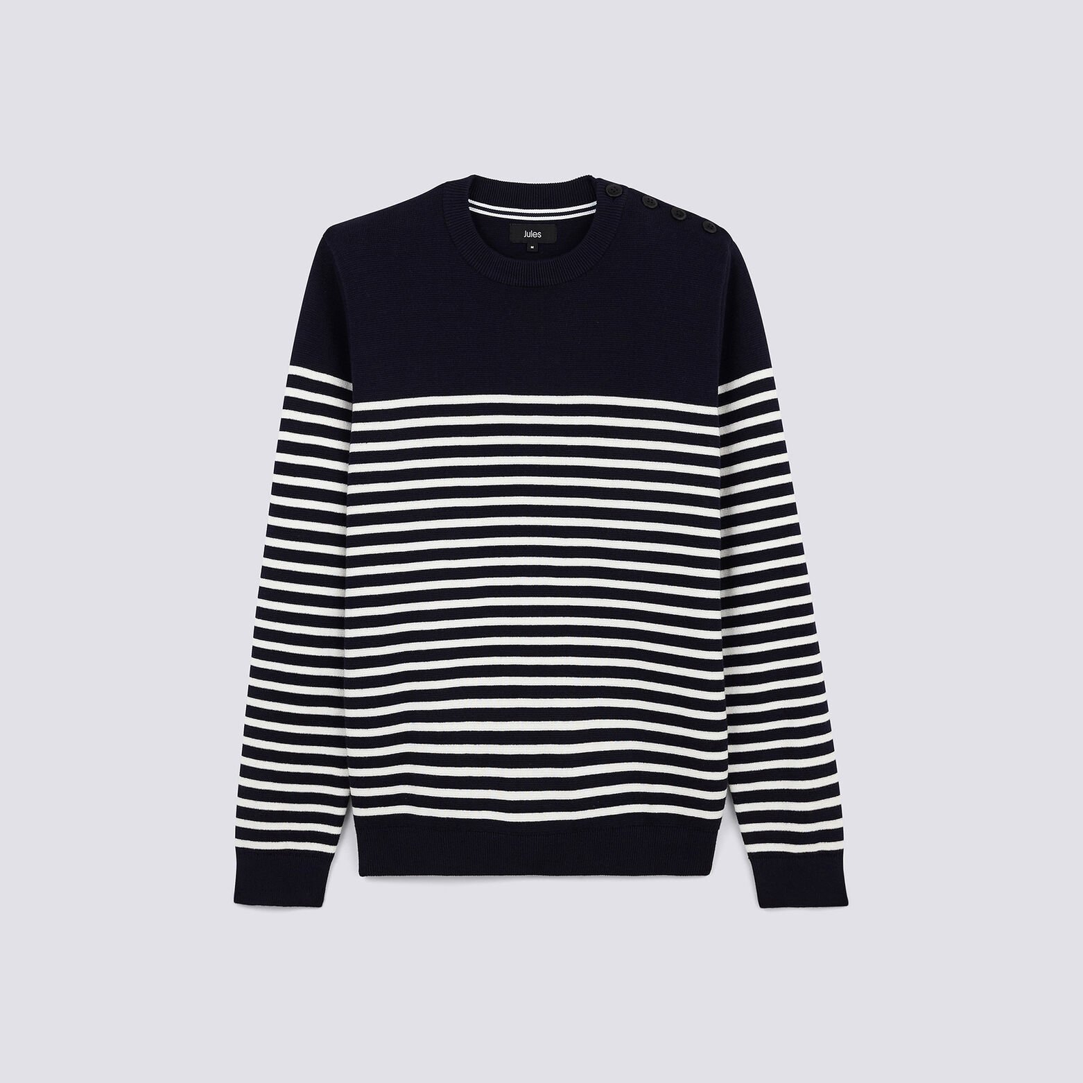 Pull homme rayé marinière