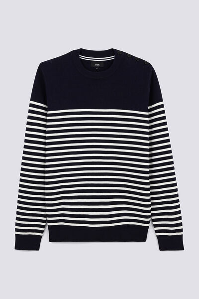 Pull homme rayé marinière