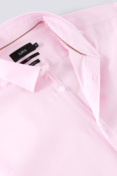 Chemise slim en popeline stretch