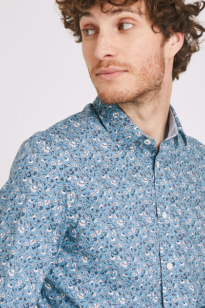 Chemise regular imprimée floral stretch