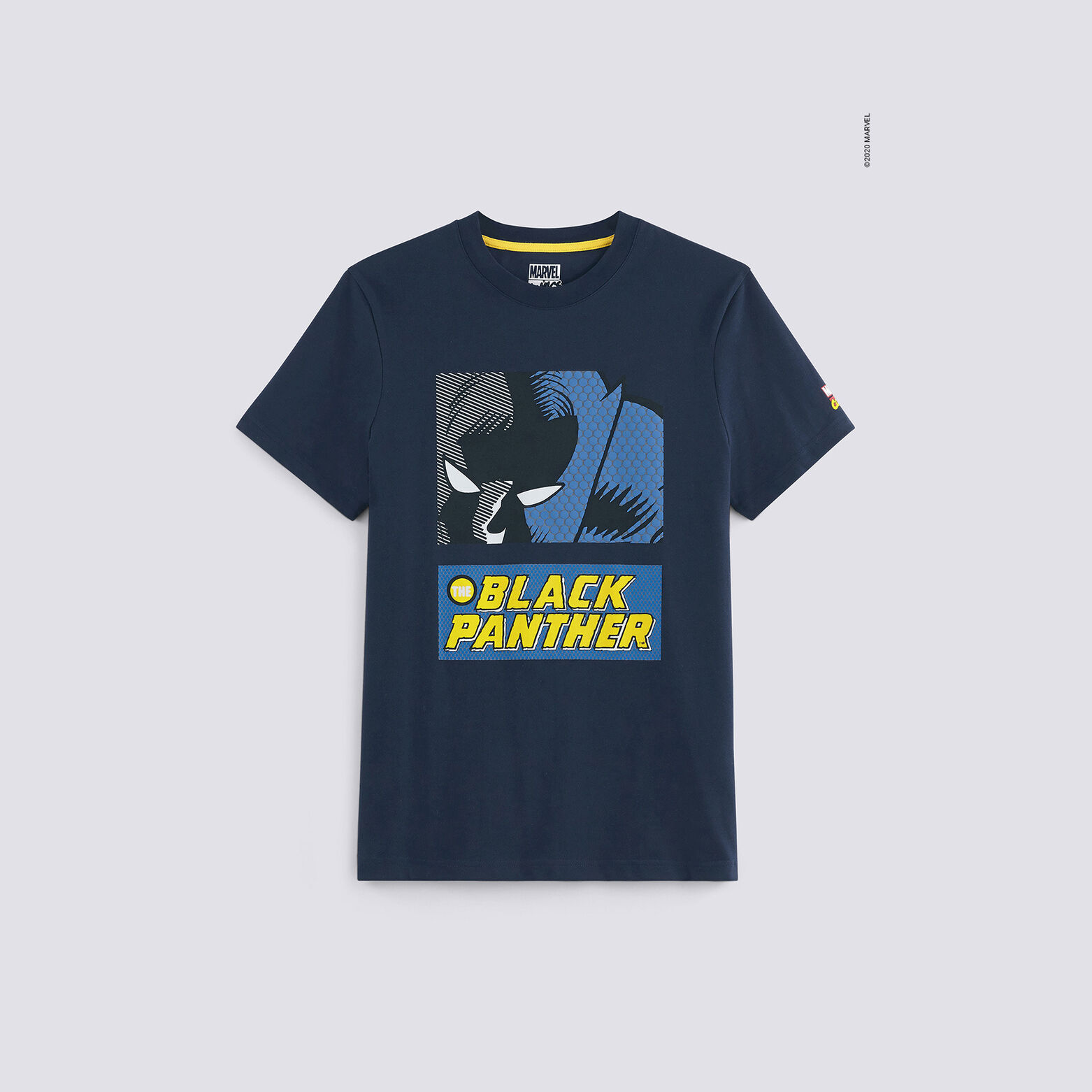 Tee shirt imprimé licence MARVEL BLACK PANTHER