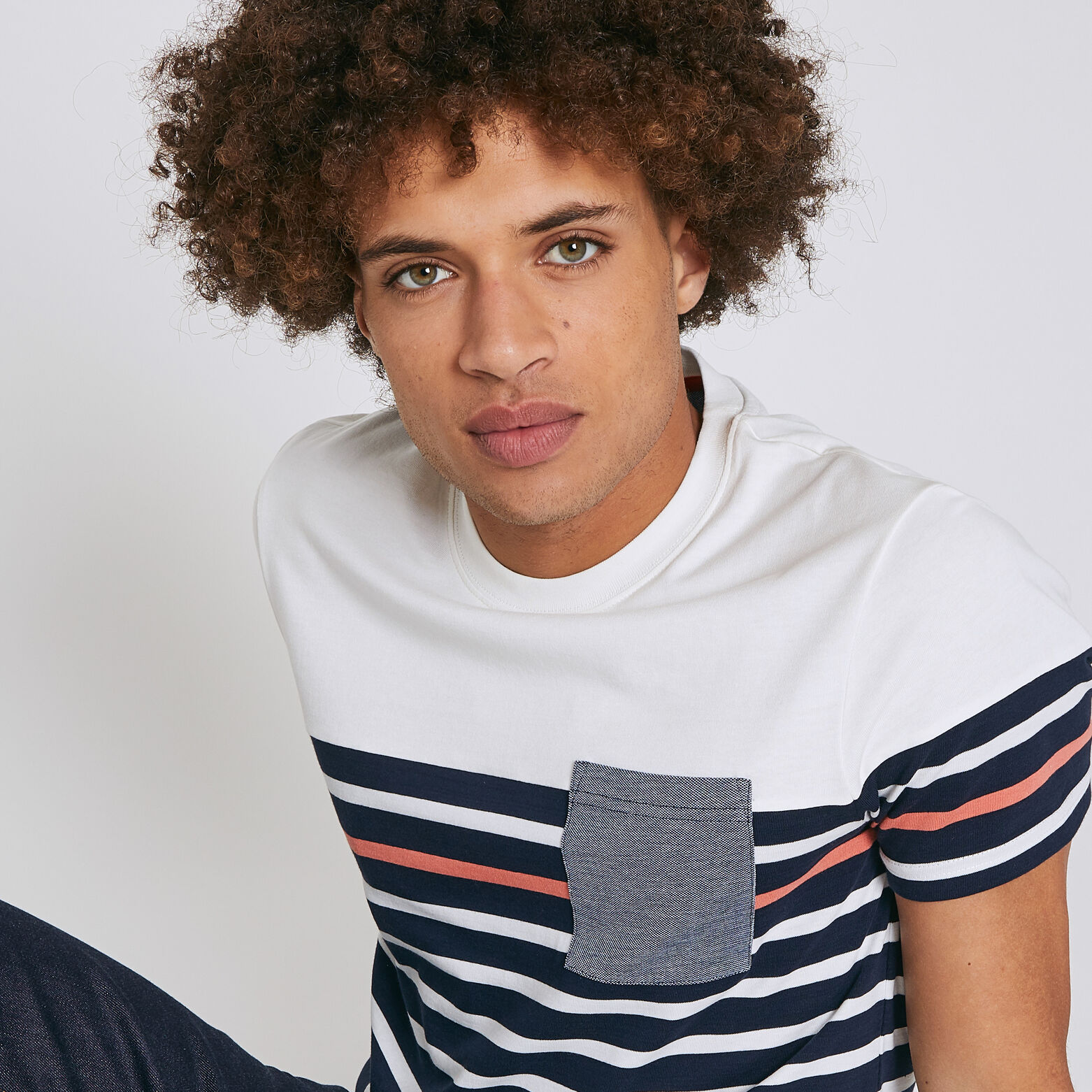 Tee shirt marinière colorblock