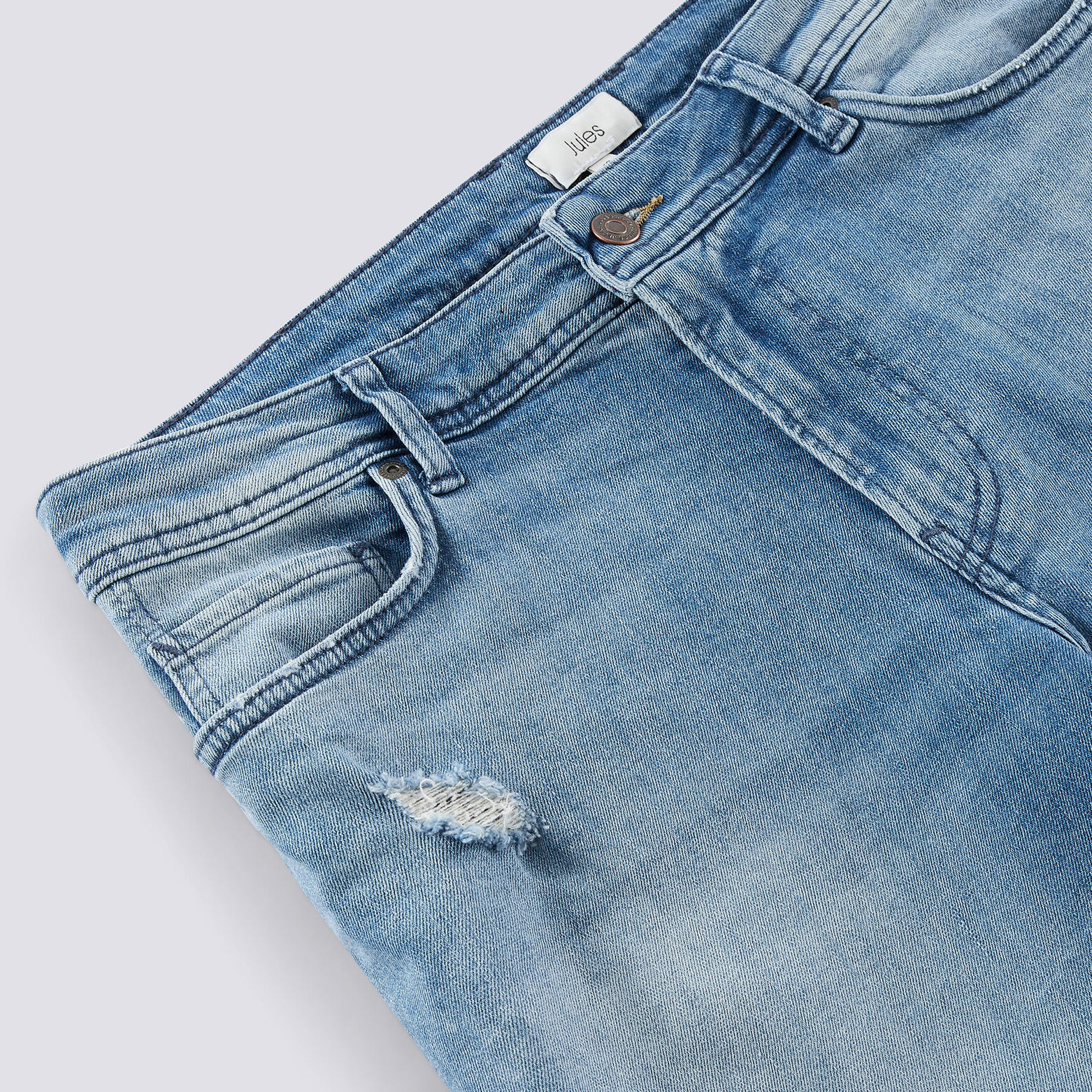 Bermuda denim effet destroy