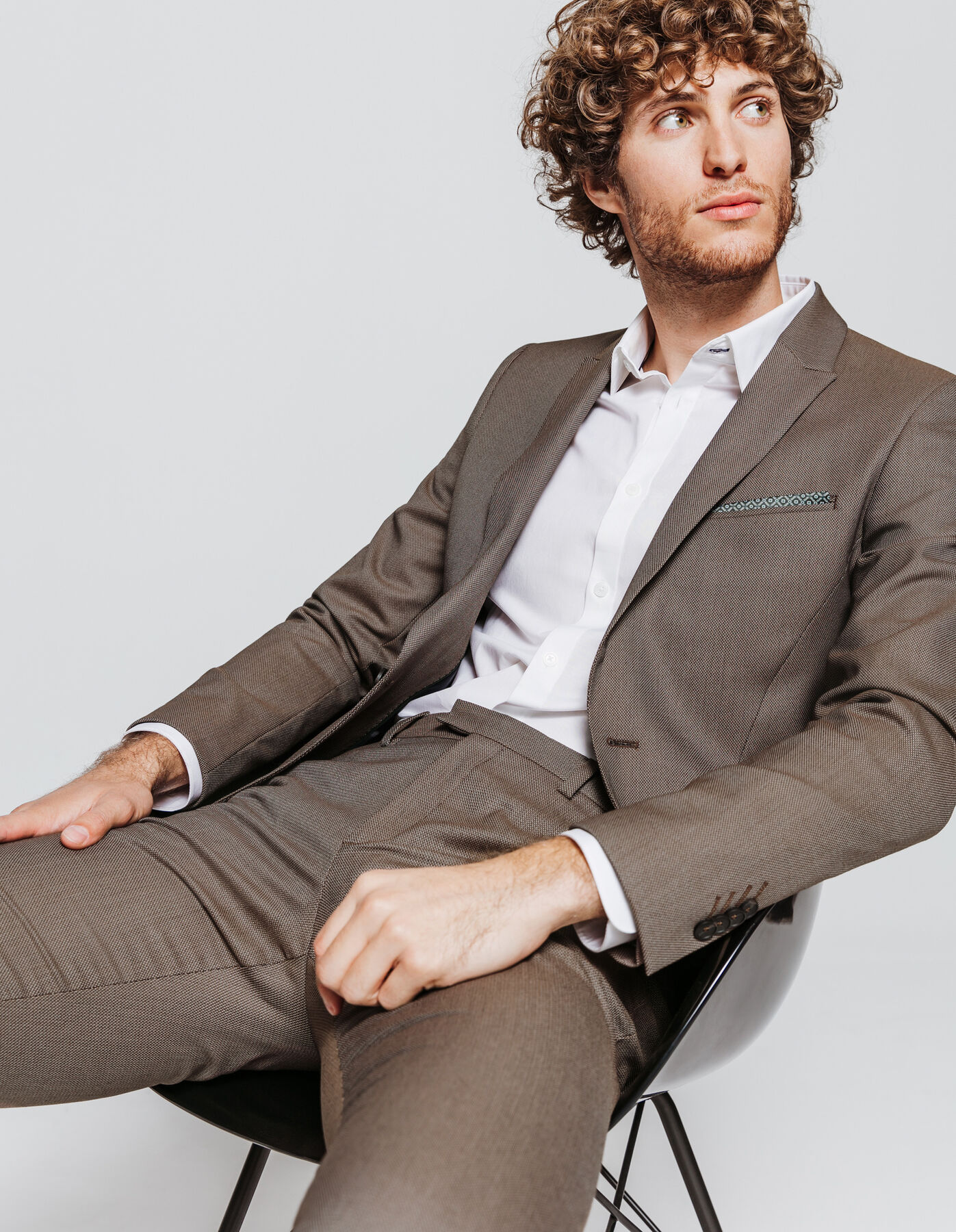 Veste de costume slim motifs jacquard