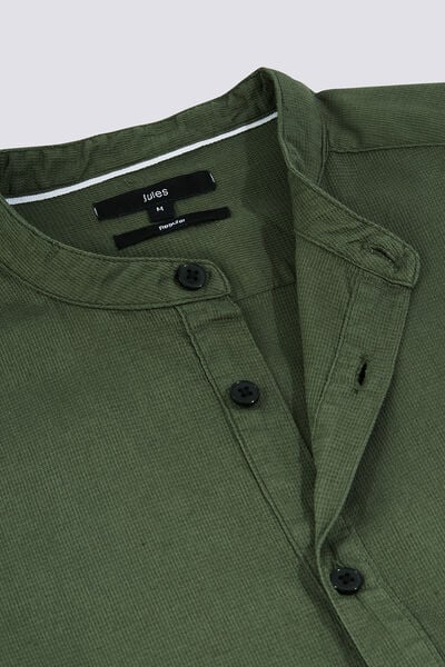 Chemise regular col officier coton